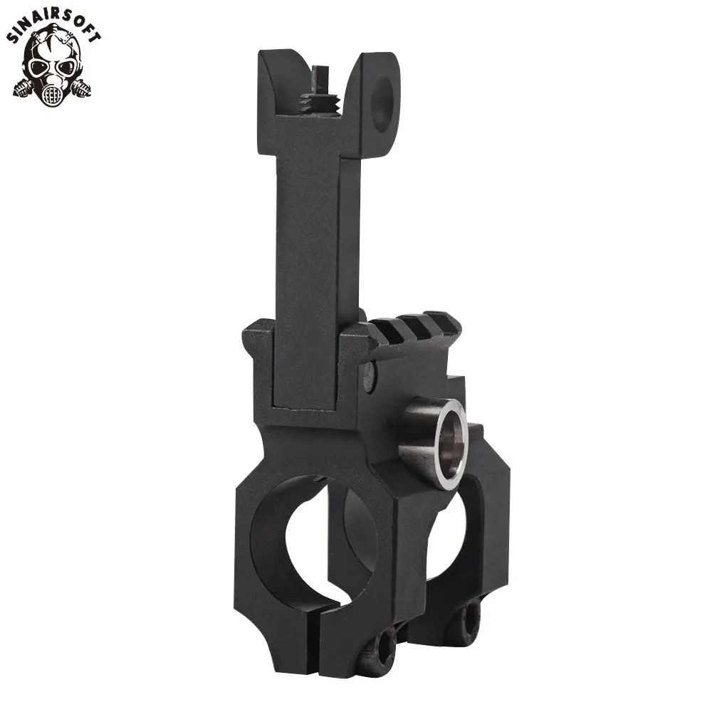 

SINAIRSOFT Tactical Clamp-On Gas Block with Folding Front Sight CNC Aluminum Machined Iron Sight For Rifle Hunting Accessories