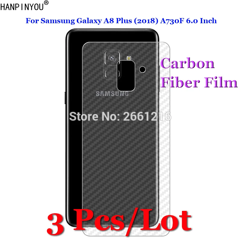 3 шт. для Samsung Galaxy A8 Plus (2018) A730F 6-дюймовая 3D Нескользящая прозрачная углеволоконная