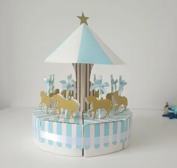 

Carousel Beautiful European Gift Cake Box Creative Fairy Candy Box Cartoon Paper Box Party Favors Kids Birthday Party Decors