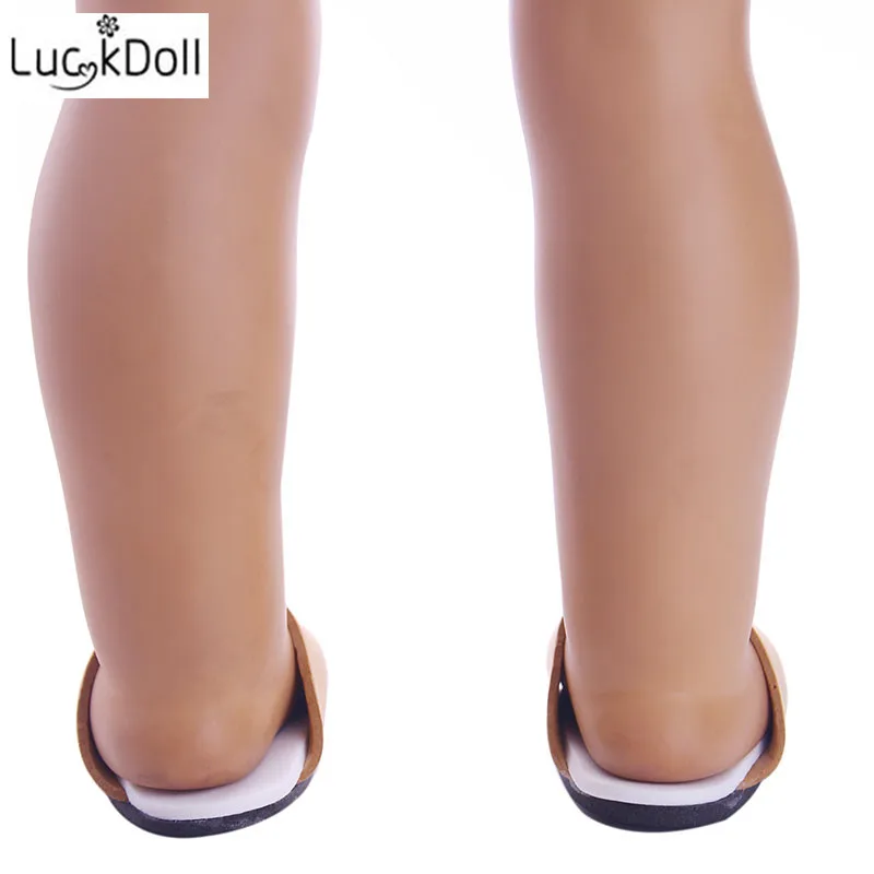 Luckdoll рекламные куклы мини-тапочки fit 18 дюймов американская кукла женщина и 43 см аксессуары для детской куклы игрушки для детей