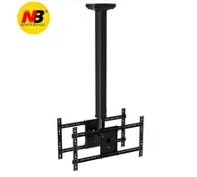 Heavy Duty dual screen TV montar NB T5520 Completa Rotating Ajuste de altura de 32 “-55” teto TV Suporte Suporte de Montagem Do Monitor LCD LED