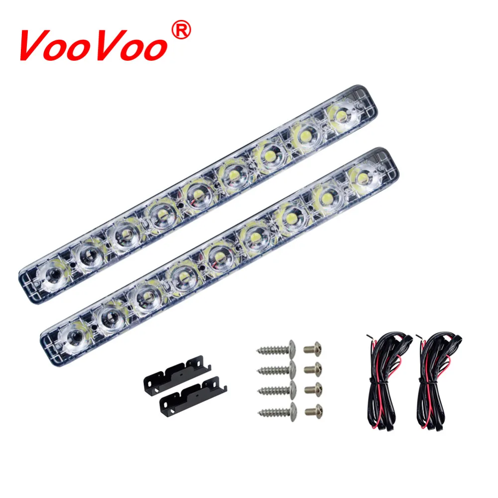 VooVoo High Quality LED DRL Car Daytime Running Lights Daylight Automotives Fog light 9 LEDs Super Bright 6000K Waterproof | Автомобили и