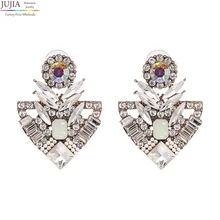 JUJIA 2 цвета хорошее качество горячие ювелирные изделия хрустальные серьги Модные женские массивные серьги для девушек для вечеринки