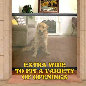 

2018 Dog Gate The Ingenious Mesh Magic Pet Gate For Dogs Safe Guard and Install Pet Dog Safety Enclosure Dog Fences