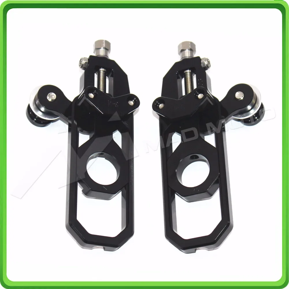 Motorcycle Chain Tensioner Adjuster with spool fit for Suzuki GSXR 600 GSX-R 750 2011 2012 2013 2014 2015 2016 Black (2)