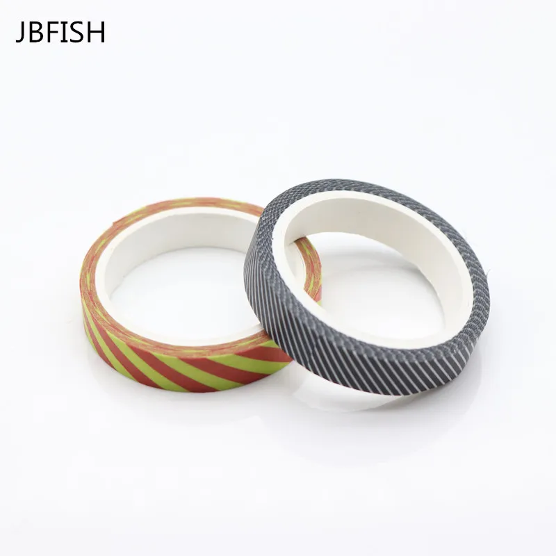 

JBFISH Watercolor Stripe washi tape DIY decorative scrapbooking masking tape adhesive label sticker tape stationery2035