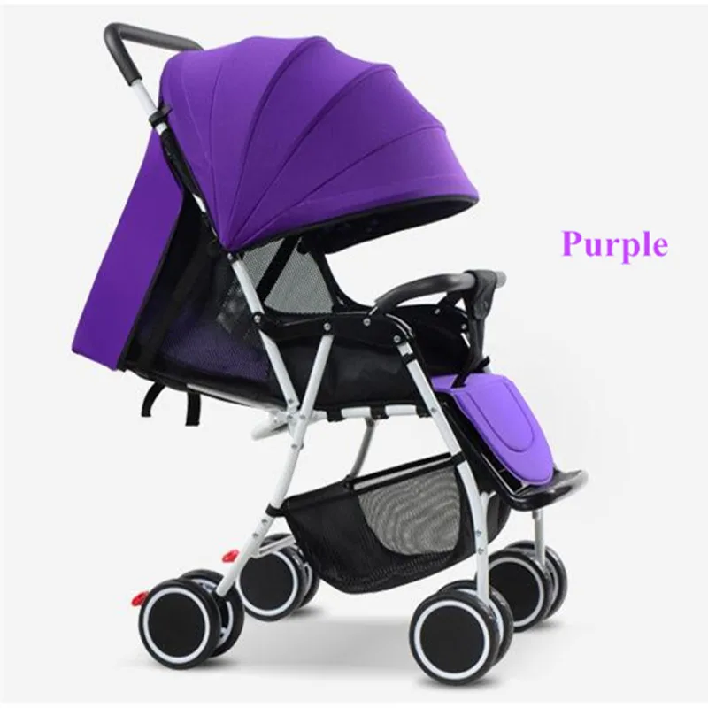 2017 Poussette Babies Strollers Factory Direct Stroller Can Sit or Lie Folded Stroller Baby Throne Durability 3 years Purple,Red