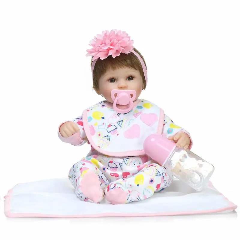 Npk девушка кукла реборн 18 "Мягкие силиконовые куклы для новорожденных и малышей для детей играть дома игрушки подарок Bebe-Reborn Menina bonecas BJD куклы