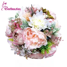 Свадебные букеты для невесты Снаружи Пляж Свадьба Buque de noiva розовый искусственные цветы для свадьбы брошь свадебные букеты