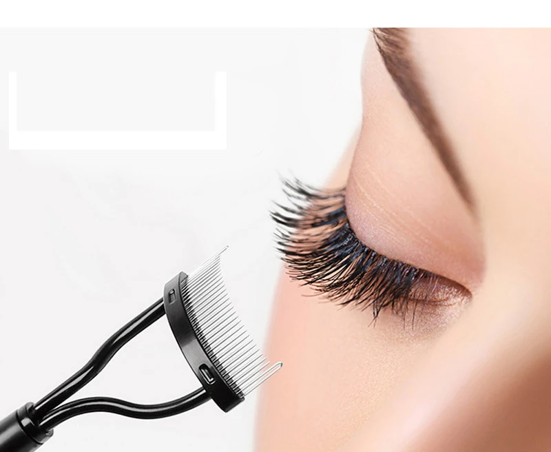 

KESMALL eyelash comb tools portable eyelash comb half arc steel eyelash comb eyebrow brush Beauty tools CL0065