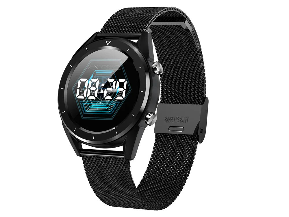 Смарт-часы для мужчин android DT28 ip68 сердечного ритма водонепроницаемые кровяные smartwatch измерение давления фитнес - Цвет: Black fine steel