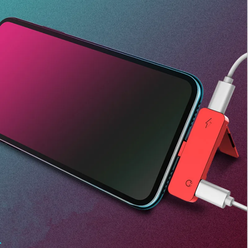 3 in 1 for iphone Adapter For iPhone 7 8 Plus X 10 Charging Bracket Adapter For iPhone 7plus Charger Splitter Headphone Adapter