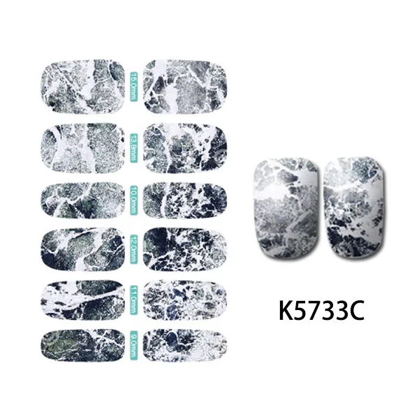 K5733C 28 K дизайн 1 шт цветные наклейки для ногтей полное покрытие переводная пленка наклейка Снежинка Цветок Наклейка для ногтей - Цвет: K5733C