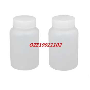 

2pcs 100ml Plastic Wide Mouth Laboratory Reagent Bottle Sealling Bottle White