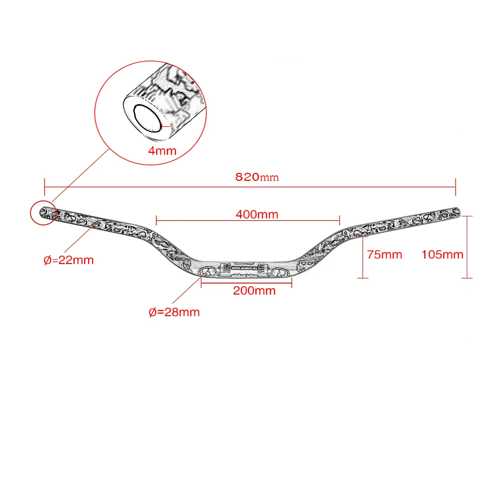 CNC руль для Protaper мотоциклетный металлический конус Mulisha Pro Fat Bar 1 1/8 дюйма 28 мм ДЛЯ CRF