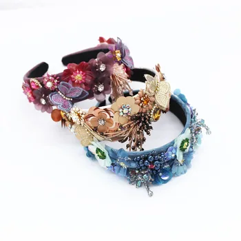 

2018 NEW Bridal Big Wedding Resin flower Crown Headband Bridal Tiara Party Show Pageant Hair Accessories 112