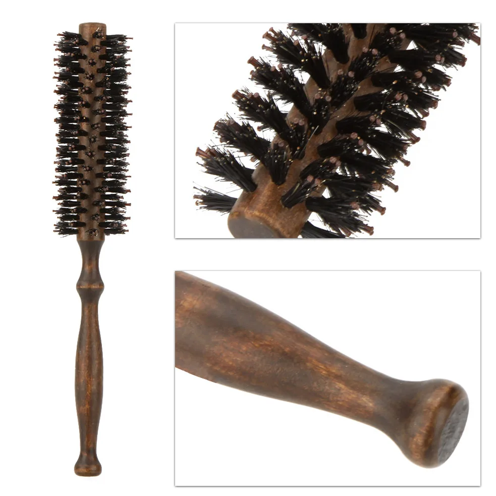 Quill Bristle Radial Curling Hair Comb Brush Professional Salon Round