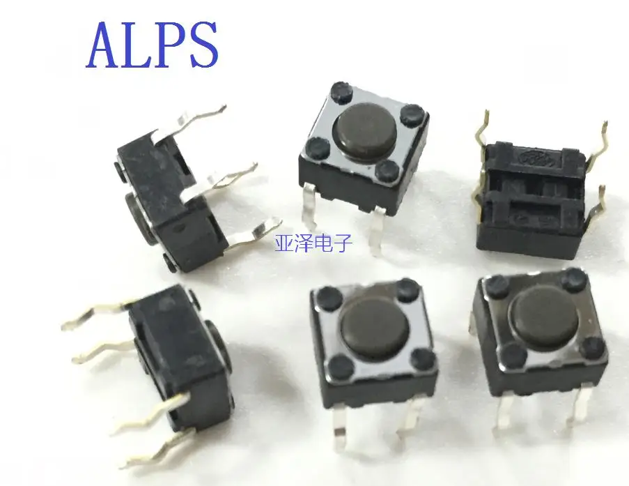 

20PCS/LOT ALPS Alps SKHHALA010 tact switch, 6*6*4.3 button switch, 4 feet genuine