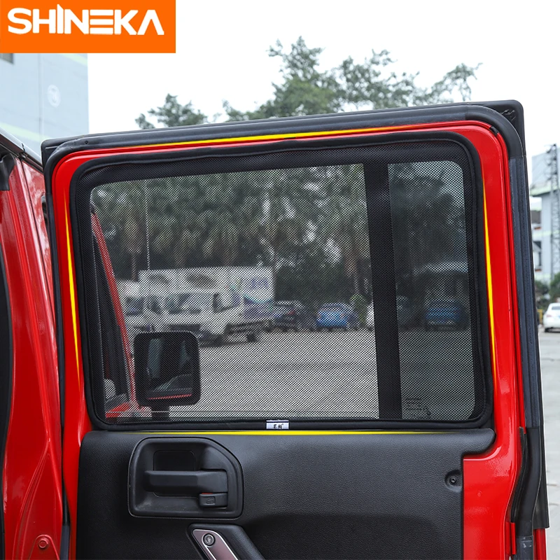 SHINEKA боковая Солнцезащитная шторка s для Jeep wrangler 2007- изоляционная сетка от насекомых для wrangler JK аксессуары боковая Солнцезащитная шторка