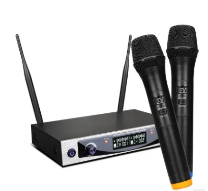 UHF двойной портативный беспроводной микрофон MU 898 караоке для компьютера студии