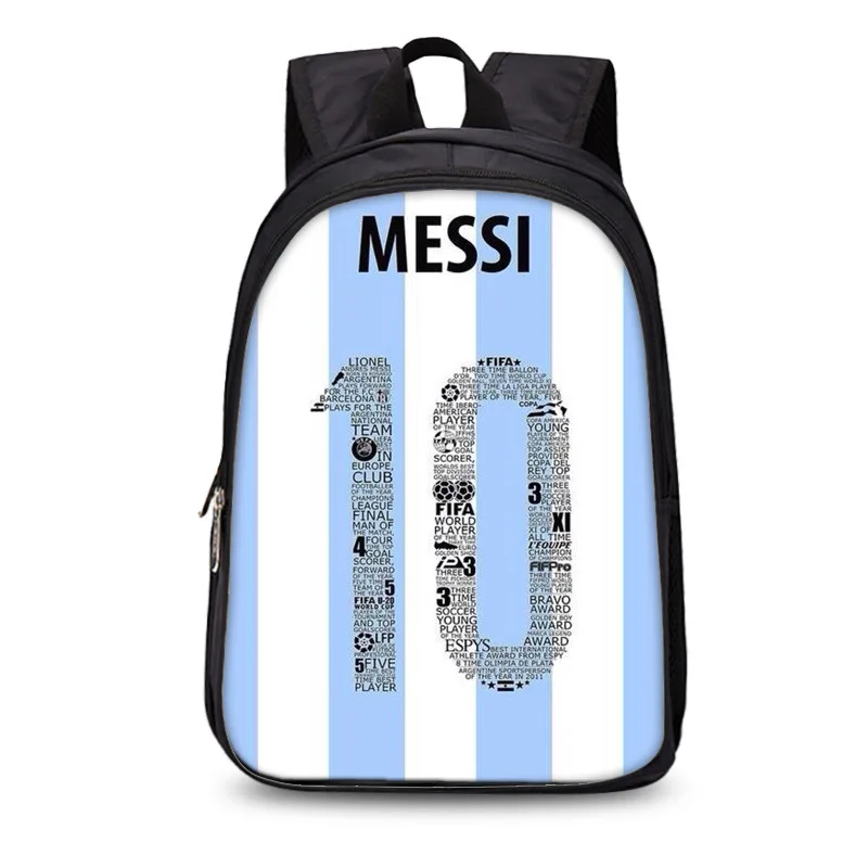 Новое поступление, футбольные рюкзаки с 3d принтом в виде Месси, для мужчин и женщин, рождественский подарок для подростков, футбольные рюкзаки, mochila escolar - Цвет: Argentina