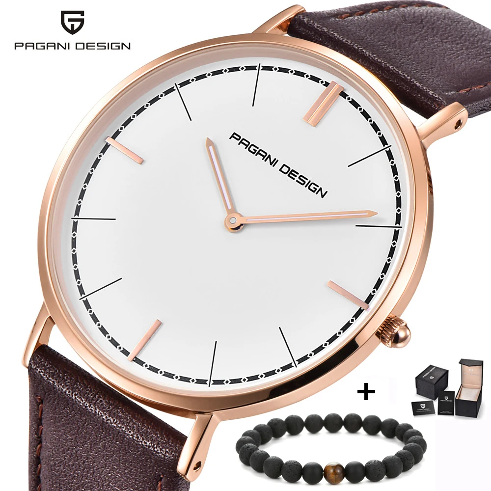

PAGANI DESIGN 2018 New Fashion Simple Couple Watches Ultra-thin Dial Leather Band Men Women Quartz Wristwatch Relogio Masculino