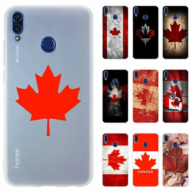 Kanada flaga klon liście Nove Honor 10i 20i telefon skrzynki pokrywa dla Huawei Honor 10 9 lite 8a 8X x10 9a 7A Pro 30 30s