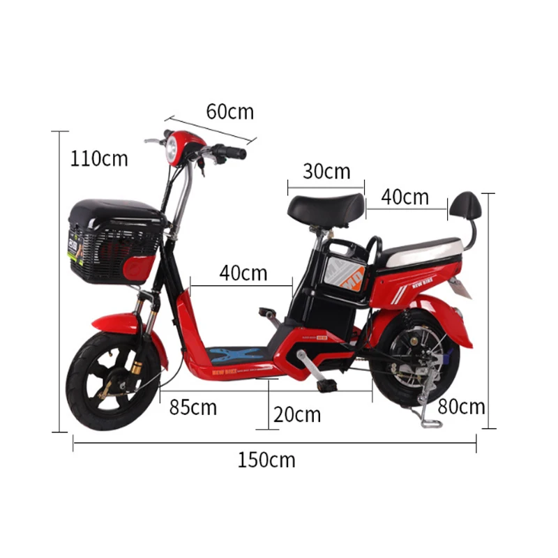Cheap Standard Electric Vehicle Adult Electric Power Bicycle Step By Step Electric Bicycle Two Round A Storage Battery Car Safety 13