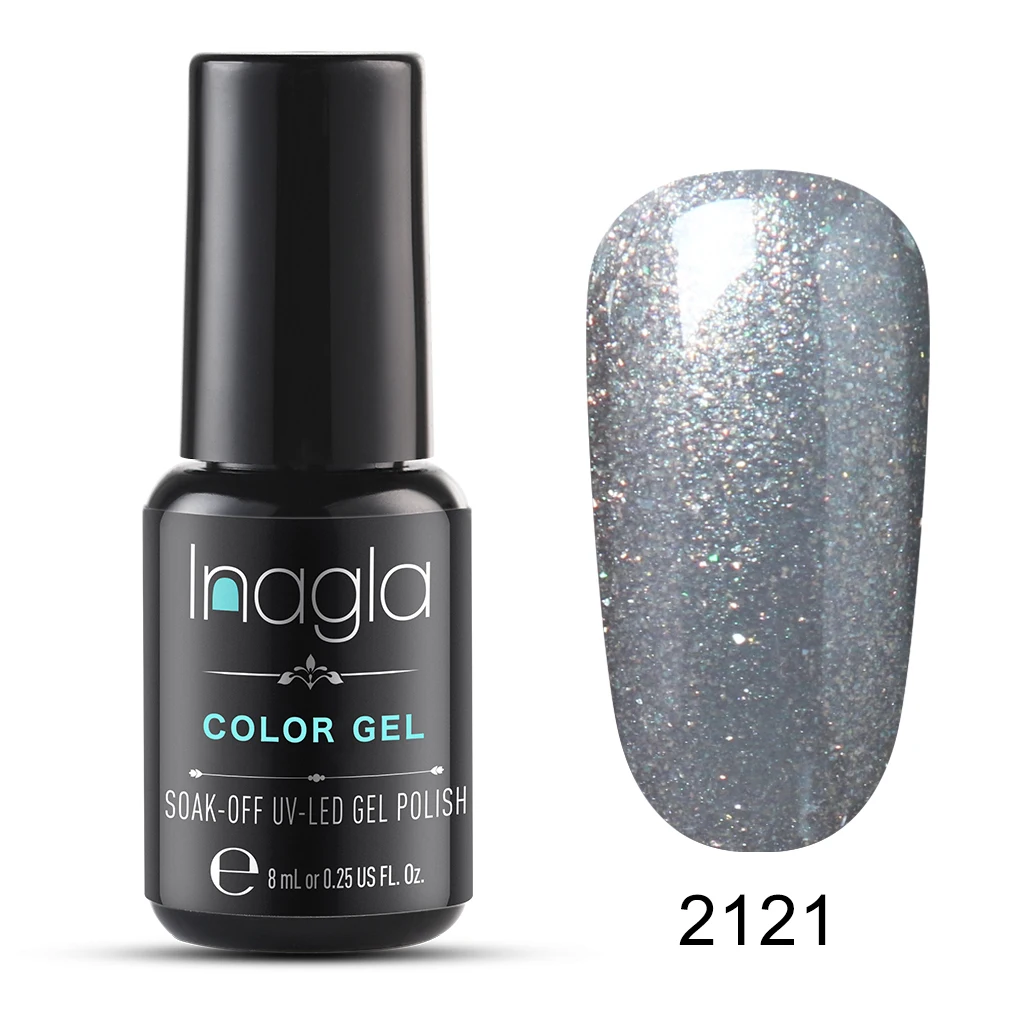 Inagla Гель-лак 8 mlфиолетовая серия 24 цвета лак для ногтей Гель-лак для нейл-арта замочить от Vernis стойкий Цветной Гель-лак для ногтей - Цвет: NNH2121