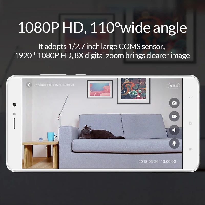 Xiaomi Mijia Xiaofang 1 S ip адрес Камера Wi Fi 110 градусов F2.0 1080 P цифровой зум умный дом