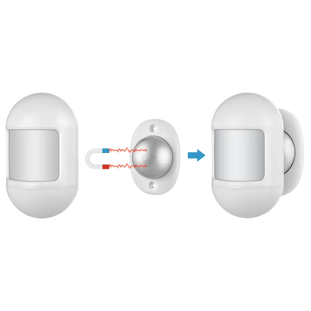 KERUI беспроводной мини безопасный PIR датчик движения сигнализация детектор сигналов тревоги домашняя сигнализация встроенный аккумулятор с магнитным поворотным основанием