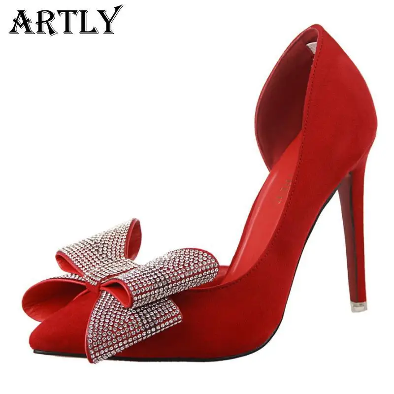 black high heel shoes with red bottom