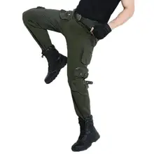 NEW US Knight Multi Pocket Cargo Trousers Zipper Camouflage Pants Army Green Outdoors Uniform Men Military Camping Long Pants