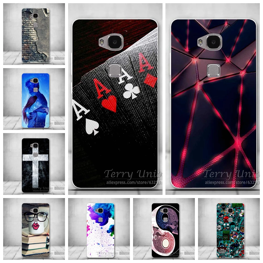 Чехол из ТПУ для Huawei Honor 5X мягкие силиконовые чехлы GR5 чехол телефона разноцветные