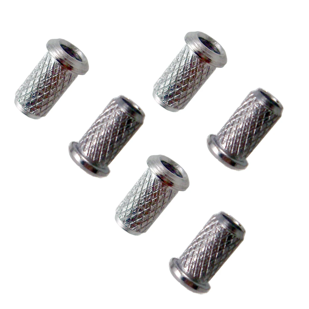 6 Pieces Electric Guitar String Thru Body Ferrules Bushing Guitar String Mounting Ferrules Set for Guitar Parts