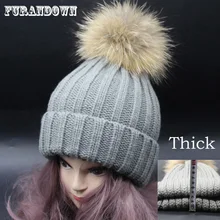 Женские зимние русские меховые шапки помпоны вязаные шапочки Skullies ниже Zero теплые толстые норковые меховые шапки для женщин