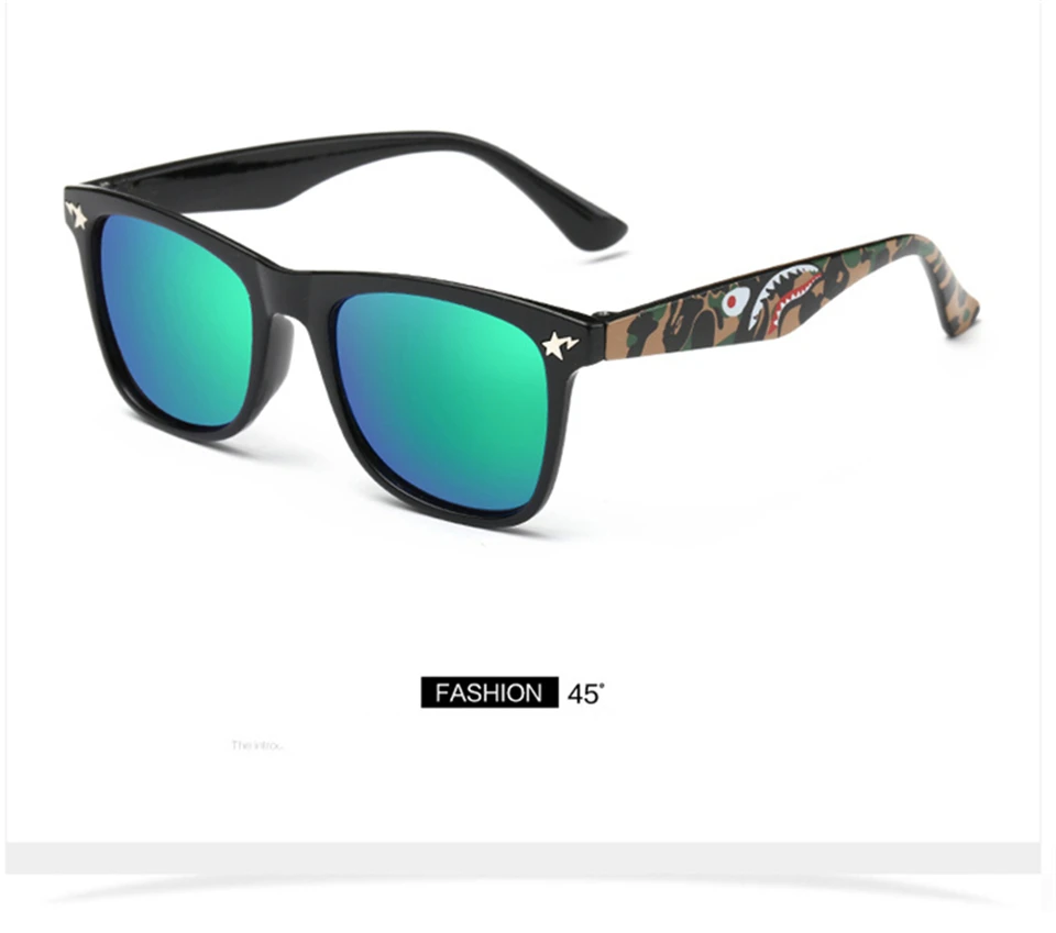 Fashion Kids Sunglasses lovely Sunglasses Mosaic Boys Girls Pixel Eyewares With Case Children Gift (4)