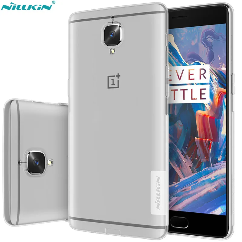 

Nillkin nature Transparent Clear Soft silicon TPU Protector case cover for oneplus 3 (5.5 inch) for oneplus 3T A3000 TPU case