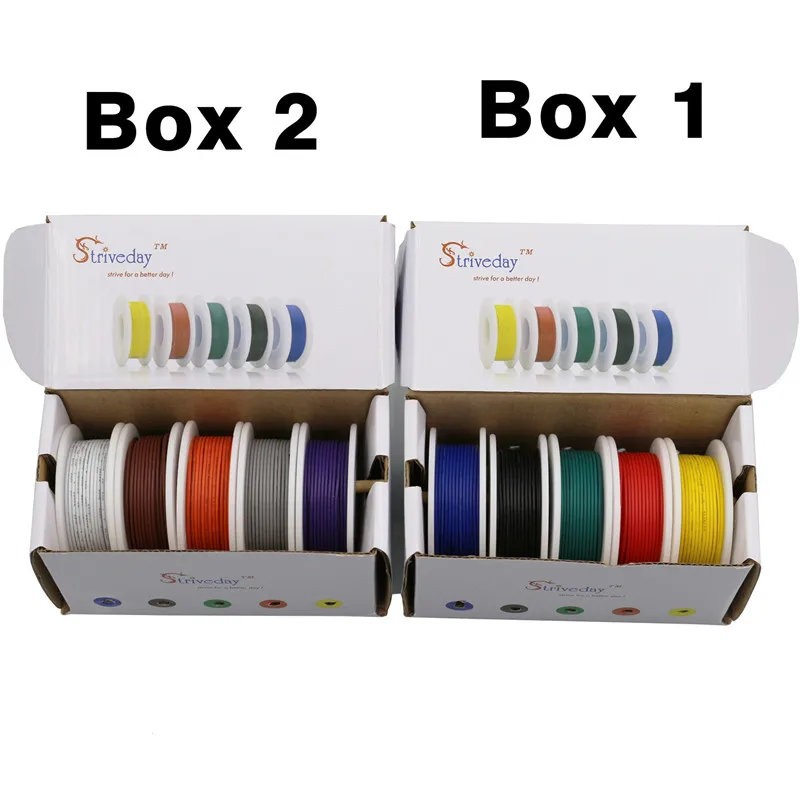 50 meters/box UL 1007 28awg (5 colors Mix Stranded Wire Kit ) Electrical Wire Cable Line Airline Copper PCB Wire each color 10 m 50 meters/box UL 1007 28awg (5 colors Mix Stranded Wire Kit ) Electrical Wire Cable Line Airline Copper PCB Wire each color 10 m