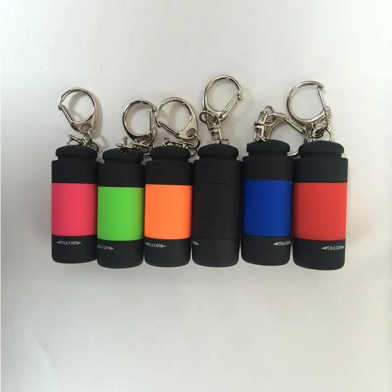 SOLLED портативный мини-брелок USB Перезаряжаемые карманный фонарь вспышка светильник Светильник IP67 Водонепроницаемый разноцветный фонарик