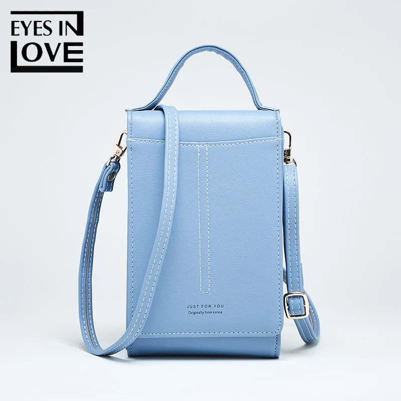 

Eyes In Love Cell Phone Pocket Girl Messenger Bag Women's Shoulder Bag Female Clutch Mini Pu Leather Handbag Small Crossbody Bag