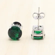Серебряные хрустальные серьги-гвоздики ювелирные изделия круглой формы зеленый красный цвет шампанского светло-синий черный камни серьги для Рождественский подарок