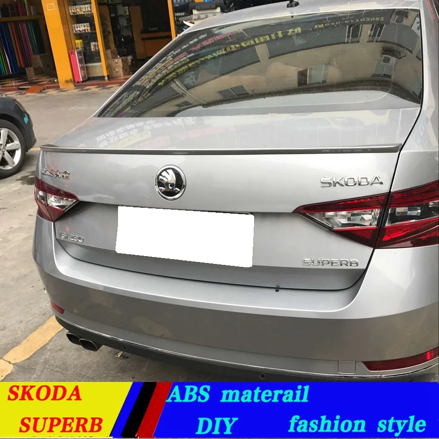 Подходит для skoda superb, спойлер,,, superblip, спойлер, высокое качество, абс материал, заднее крыло, грунтовка, цвет, задний спойлер