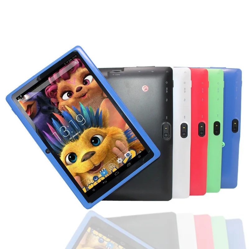 

Glavey 7inch Classic Q88 Tablet PC 512MB+4GB Allwinner A33 Quad-Core Android 4.4.2 1024*600pixels Dual Camera colourful tablet