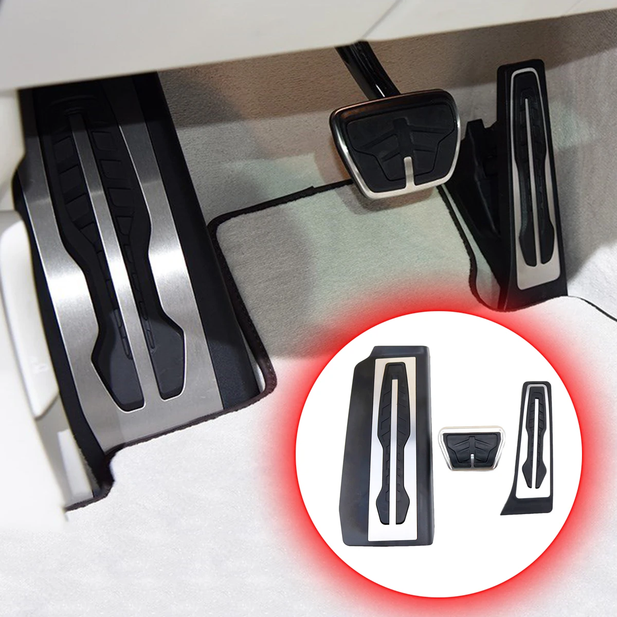 

Antiskid Rest Accelerator Gas Oil Pad Brake Foot Pedal AT Part Trim Fit For BMW 7 Series G11 G12 2016 2017 2018 Accessories