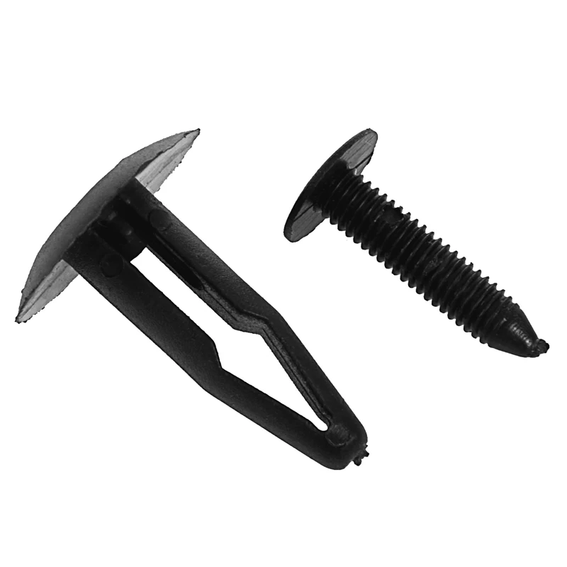 

25Pcs Plastic Rivets Fastener Car Bumper Push Clips 32mm Long Black