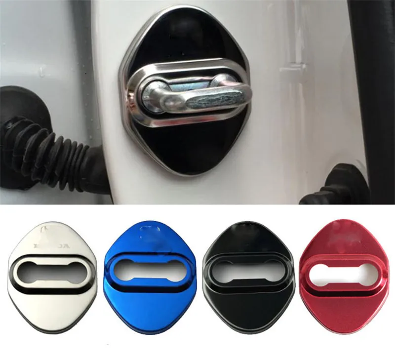 

Free Shipping ! For Honda Accord / Odyssey / FitSaloon / CRV / HRV / Vezel Door Lock Cover Caps Protective Car-styling 4pcs/set