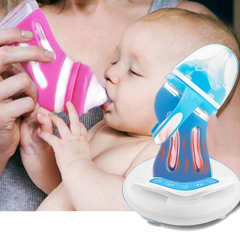 Детская стеклянная бутылка анти-капля силиконовые широкий калибр новорожденных бутылка изоляции умный контроль температуры грудного вскармливания