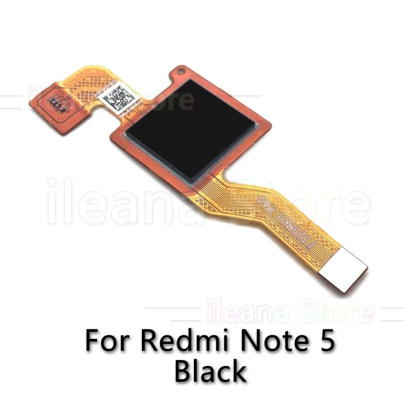 Оригинальная Кнопка возврата домой датчик отпечатков пальцев гибкий кабель для Xiaomi Redmi Note 5 Plus Pro Телефон Запчасти - Цвет: Note 5 Black