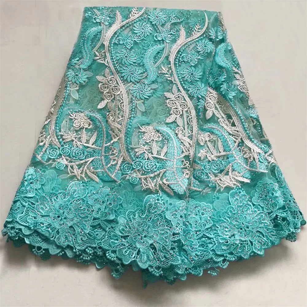 

High quality african french tulle lace fabric with beautiful stones pattern design french net lace for wedding HJ276-1